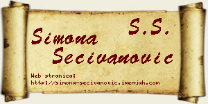 Simona Sečivanović vizit kartica